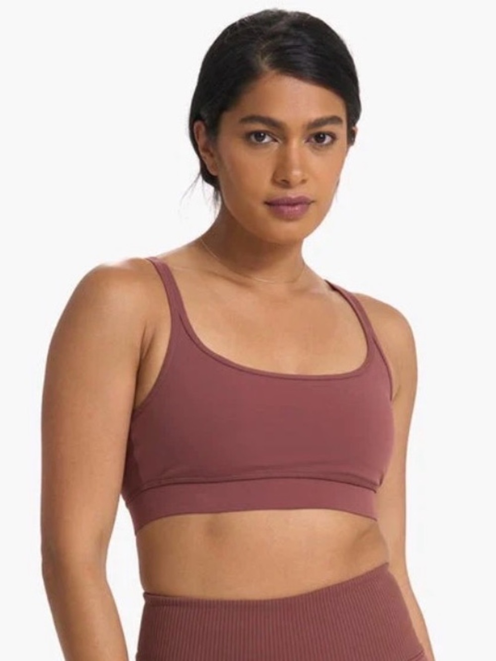 Vuori Mindset Bra Medium Marasala Buttery Soft Strappy Yoga Sports Bra
